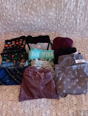 Victoria's Secret PINK & Plum Assorted Women's Panties 10 Pack Bundle